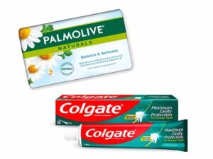 Combo de Aseo de Jabon Parmolive Natural y Pasta Colgate Menta